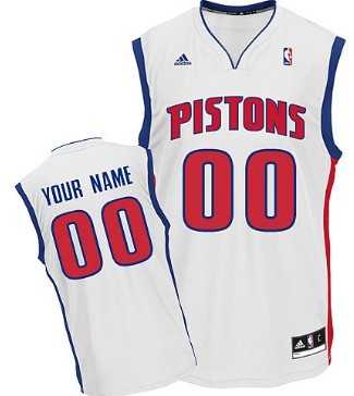 Men & Youth Customized Detroit Pistons White Jersey